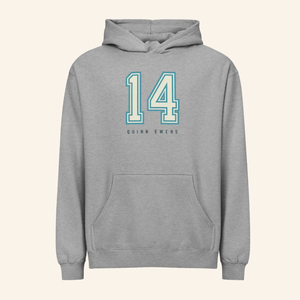 Quinn Ewers Merch Quinn Ewers 14 Nameplate Hoodie Gifts For Football Lovers - Thriftgiftshop