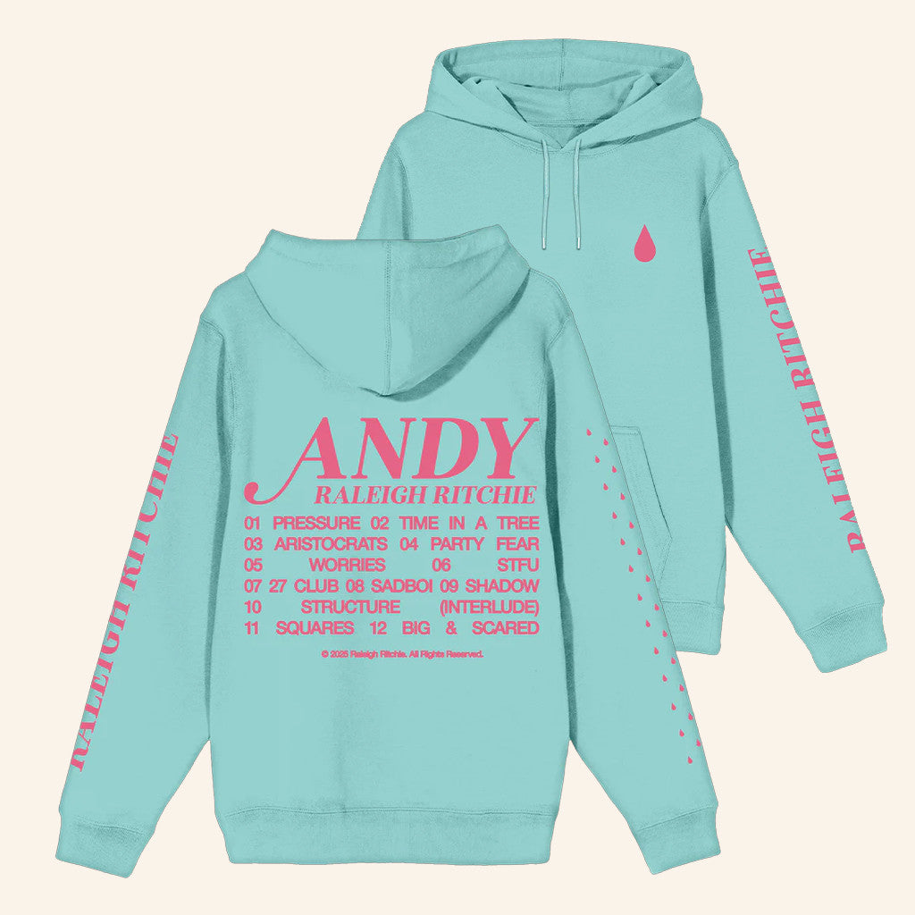 Raleigh Ritchie Merch Andy Anniversary Tracklist Hoodie Presents For Music Lovers - Thriftgiftshop