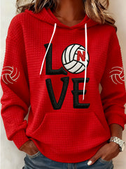 Red Nebraska Volleyball Hoodie Game Day Merch Gifts For Sister - Thriftgiftshop