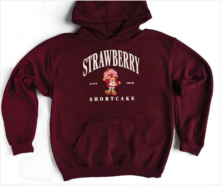 Retro Strawberry Shortcake Hoodie Life Is Delicious Gifts For Friends Merch Clothing - Thriftgiftshop
