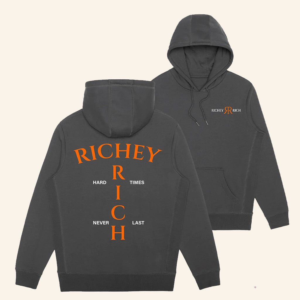 Richey Merch Richey Rich Rr Hoodie Hard Times Never Last Hoodie Gifts For Boyfriend - Thriftgiftshop