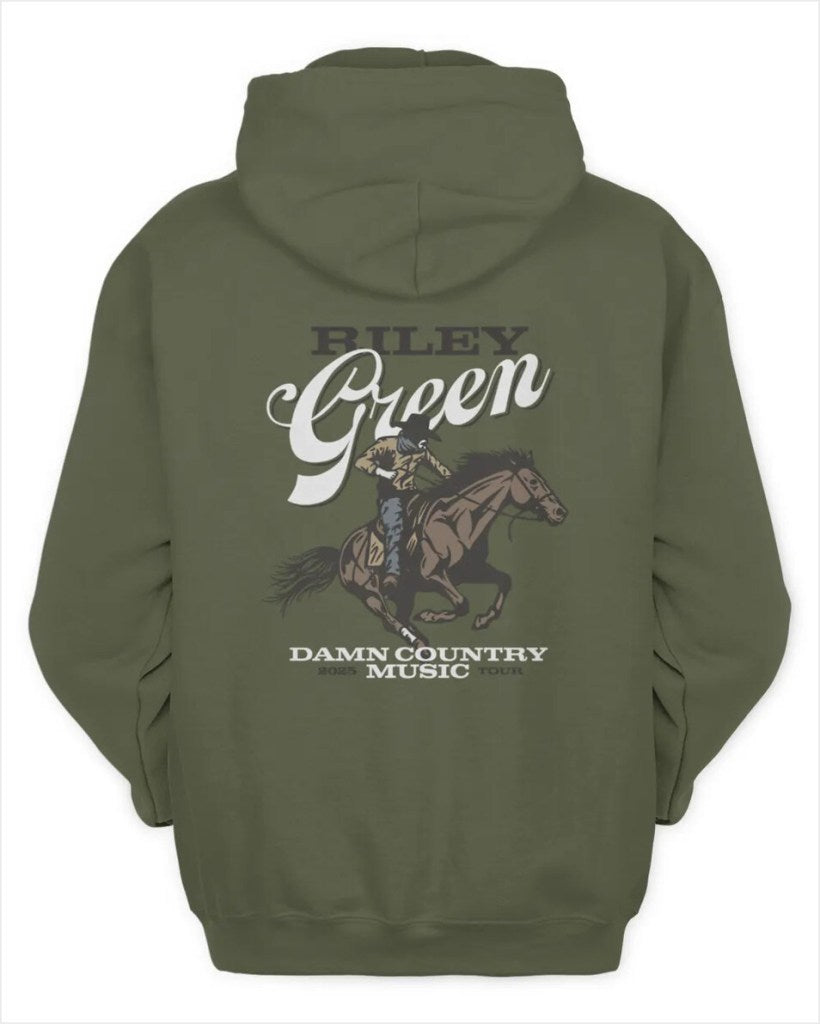 Riley Green Merch Store Cowboy Tour 2025 Hoodie Gifts For BFF Merch Clothing - Thriftgiftshop
