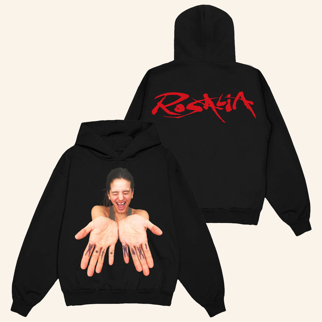 Rosalia Merch Motomami Black Hoodie Presents For Music Lovers - Thriftgiftshop