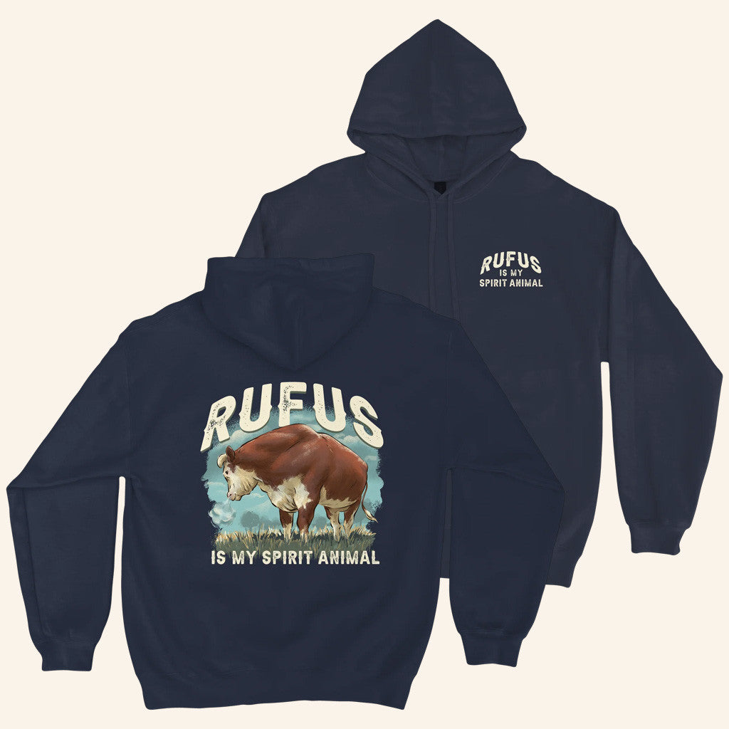 Rufus The Bull Merch Rufus Is My Spirit Animal Hoodie Best Gifts For Brothers - Thriftgiftshop