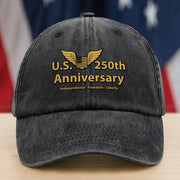 Thriftgiftshop 250 Years Anniversary Hat US 250th Independence Freedom Liberty Cap Patriotic Presents