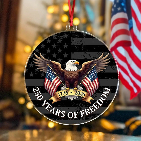 Thriftgiftshop 250 Years Of Freedom Acrylic Ornament Eagle 250th Anniversary USA Xmas Decor Gifts
