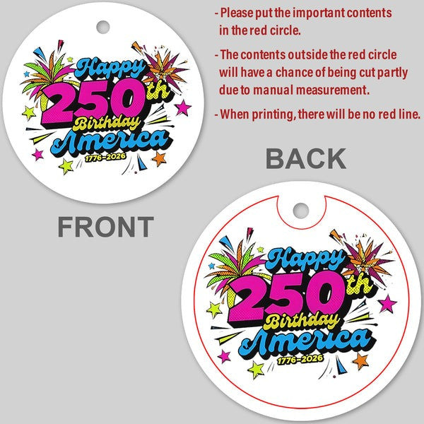 Thriftgiftshop 250 Years USA Anniversary Ceramic Ornament Happy 250th Birthday America Patriotic Gifts