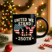 Thriftgiftshop 250th Anniversary Mug United We Stand USA Veteran 1776 2026 Present Ideas