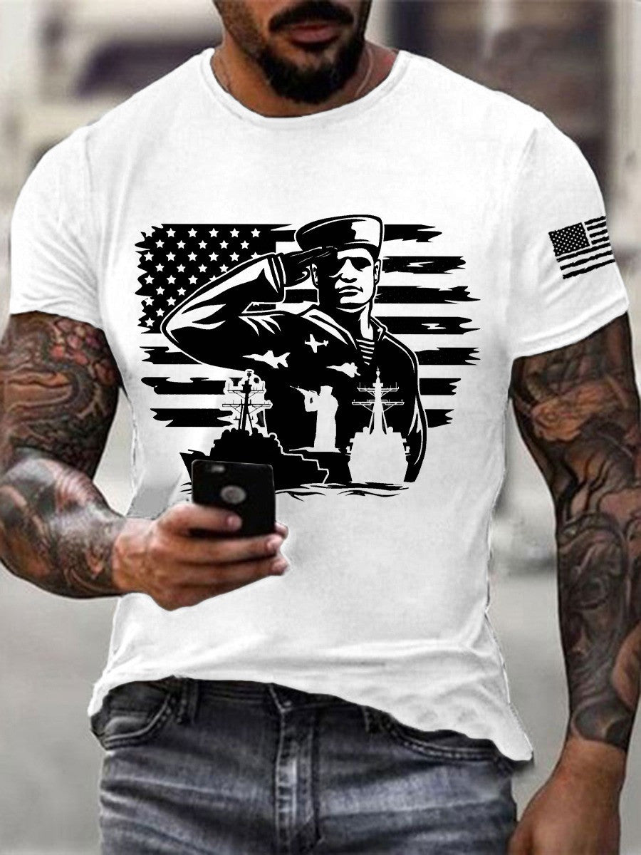 Thriftgiftshop 250th Anniversary T-Shirt Soldier US Veteran Independence Day Apparel Gift For Him