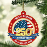 Thriftgiftshop 250th Semiquincentennial Christmas Ornament First In Freedom Patriotic Gifts For Mom