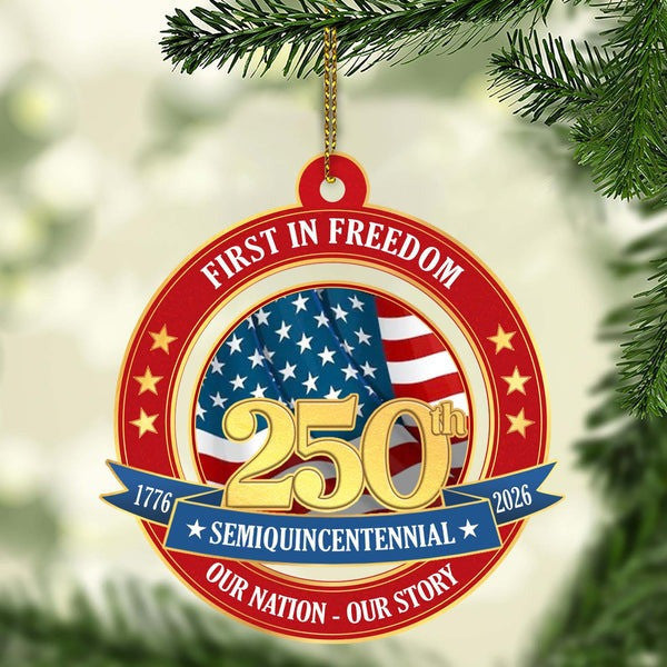 Thriftgiftshop 250th Semiquincentennial Christmas Ornament First In Freedom Patriotic Gifts For Mom