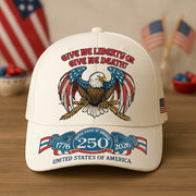 Thriftgiftshop Bald Eagle US 250th Anniversary Hat Give Me Liberty Or Give Me Death 1776 2025 Veteran Gifts