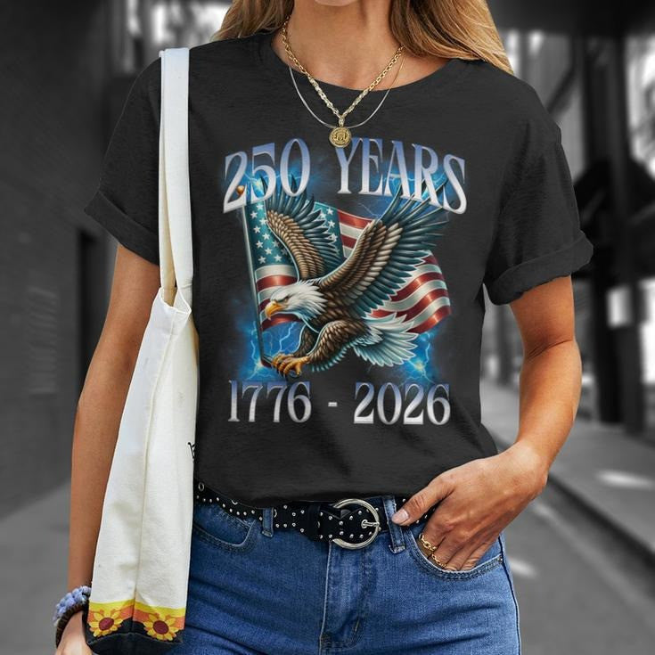 Thriftgiftshop Eagle 250Th Anniversary Celebration T-Shirt America_s 1776 2026 Semiquincentennial Gifts