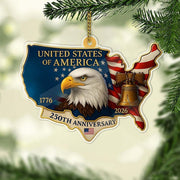 Thriftgiftshop Eagle 250th Anniversary Christmas Ornament USA Symbol Decoration Gifts For Freedom Day