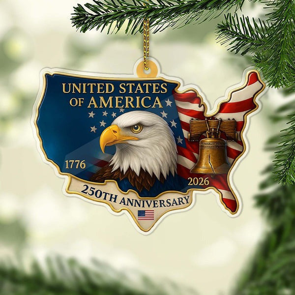 Thriftgiftshop Eagle 250th Anniversary Christmas Ornament USA Symbol Decoration Gifts For Freedom Day