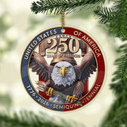 Thriftgiftshop Eagle Bell 250th Freedom Christmas Ornament American Patriotic Gifts For Veteran Dad