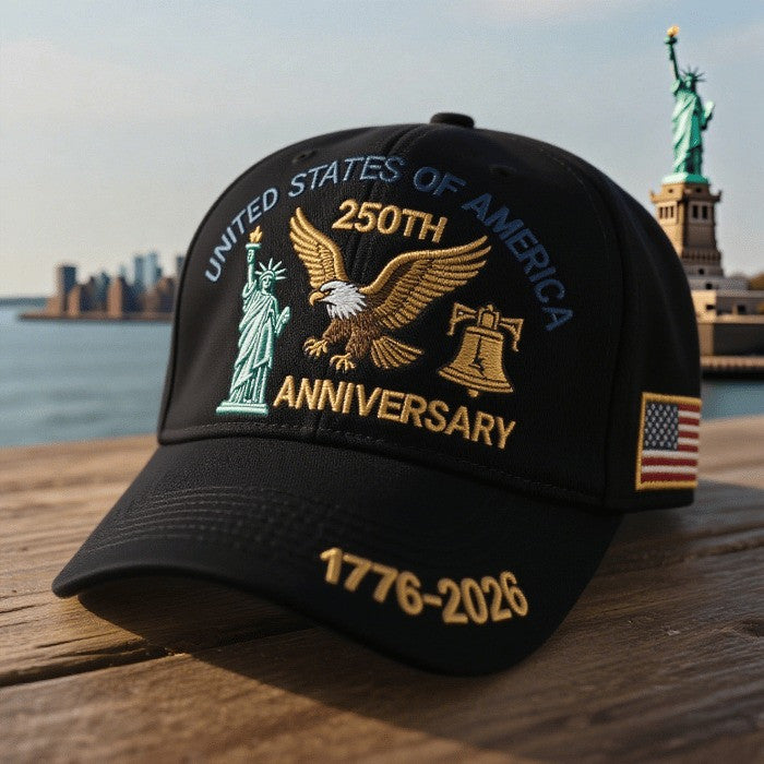 Thriftgiftshop Eagle Statue Of Liberty Bell 250th Anniversary Hat Freedom Day Baseball Cap Gifts For Him