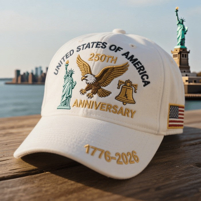 Thriftgiftshop Eagle Statue Of Liberty Bell 250th Anniversary Hat Freedom Day Baseball Cap Gifts For Him
