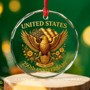 Thriftgiftshop Eagle Symbol US 250th Anniversary Christmas Ornament Xmas Decor America's Birthday Gifts