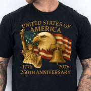 Thriftgiftshop Eagle United States Of America 250Th Anniversary T-Shirt 1776 2026 Patriotic Apparel