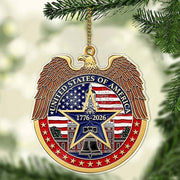 Thriftgiftshop Eagle USA 1776 2026 Christmas Ornament Patriotic Eagle And Flag 250th Gifts For Friend
