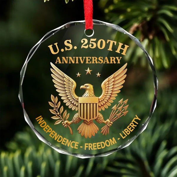 Thriftgiftshop Eagle USA 250th Anniversary Christmas Ornament July 4th USA's Birthday Patriotic Gifts