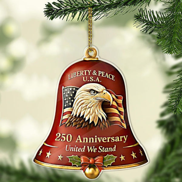 Thriftgiftshop Eagle Xmas Bell USA 250th Anniversary Christmas Ornament Tree Decor Eagle Inspired Gifts