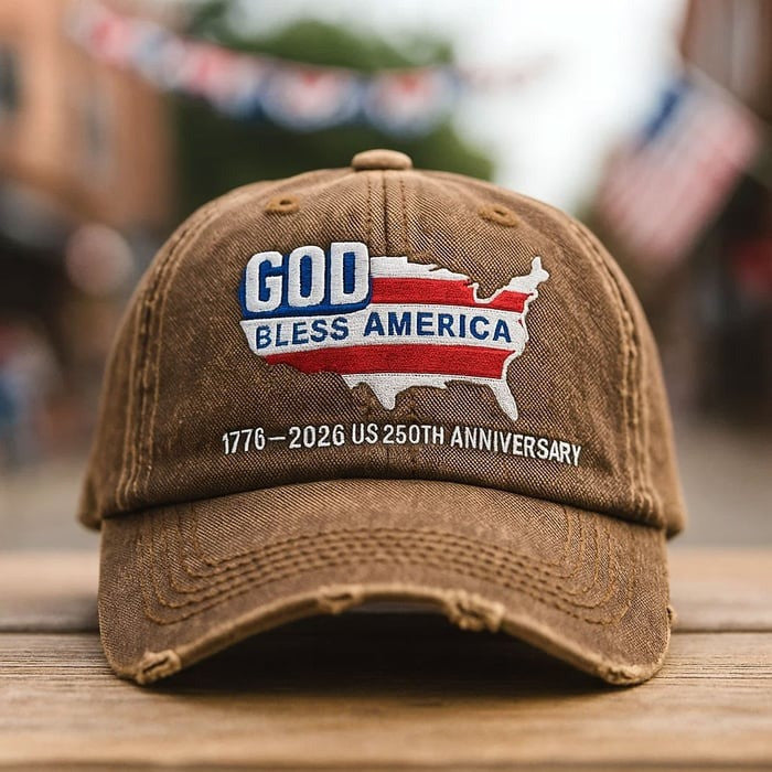 Thriftgiftshop God Bless America Hat 250th Anniversary Cap Men Freedom Day Inspired Gifts For Christian