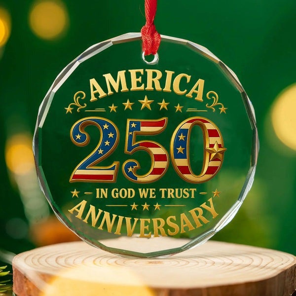 Thriftgiftshop In God We Trust 250th Anniversary Christmas Ornament Celebrating Freedom Day USA Gifts