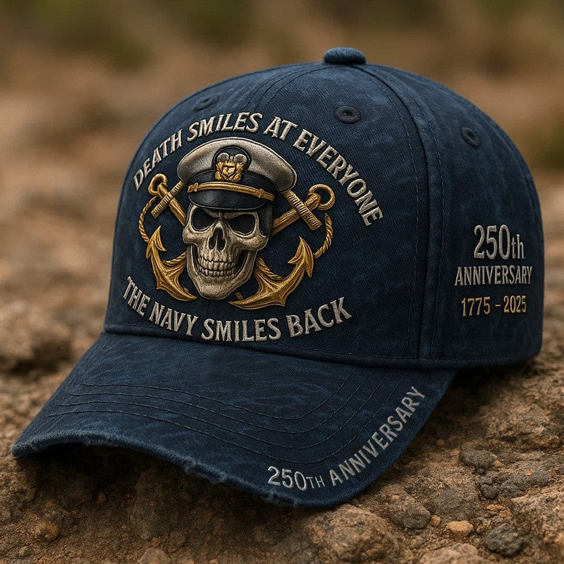 Thriftgiftshop Navy Veteran 250th Anniversary Death Smiles At Everyone The Navy Smiles Back Patriotic Gift