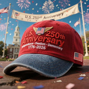Thriftgiftshop US 250th Anniversary Hat Semiquincentennial Baseball Cap Patriotic Gifts For Brother