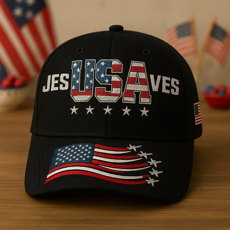 Thriftgiftshop US 250Th Anniversary Jesusaves Hat Faith and Patriotism Merch Proud Gift Ideas