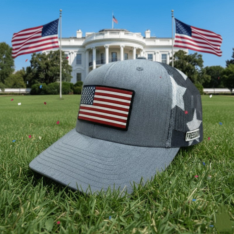 Thriftgiftshop US Flag Freedom Day Trucker Hat American 250th Anniversary Baseball Cap Patriotic Gifts
