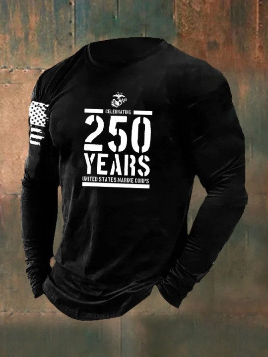 Thriftgiftshop U.S Marine Corps 250Th Anniversary Long Sleeve Shirt Best United States Marine Corps Idea Gifts