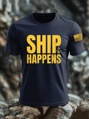 Thriftgiftshop U.S Navy 250th Anniversary T-shirt Ship Happens Proud Navy Veterans Merch Gifts