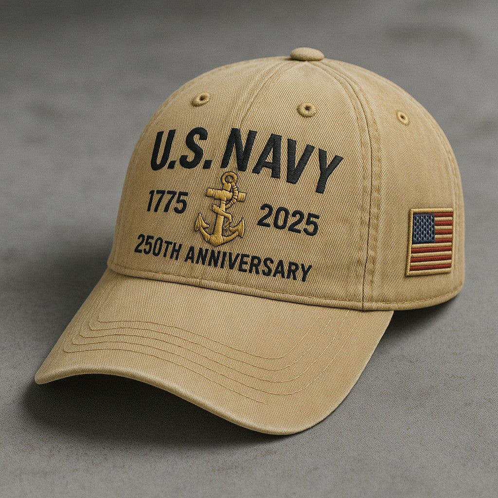 Thriftgiftshop U.S Navy Veteran Hat 1775 2025 250th Anniversary Military Cap Christmas Gifts