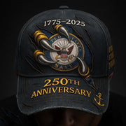 Thriftgiftshop U.S Navy Veteran Hat 250th Anniversary 1775 2025 Veteran Cap Presents Ideas
