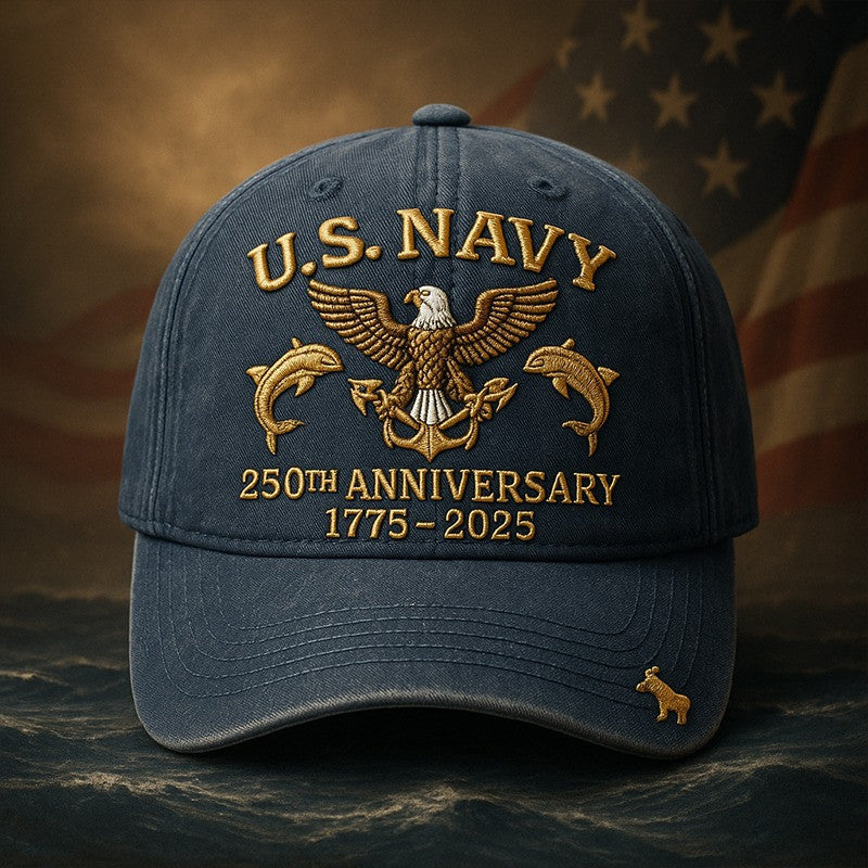 Thriftgiftshop U.S Navy Veteran Hat Eagle 250th Anniversary 1775 2025 Patriotic Gifts For Him