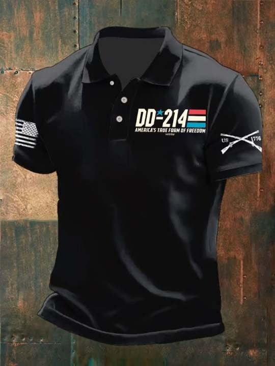 Thriftgiftshop US Veteran 250th Anniversary Polo Shirt DD 214 America's True Form Of Freedom Apparel Merch