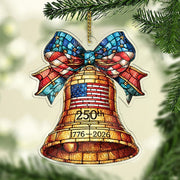 Thriftgiftshop Xmas Bell 250th USA Freedom Christmas Ornament American Xmas Decor Patriotic Item Gifts