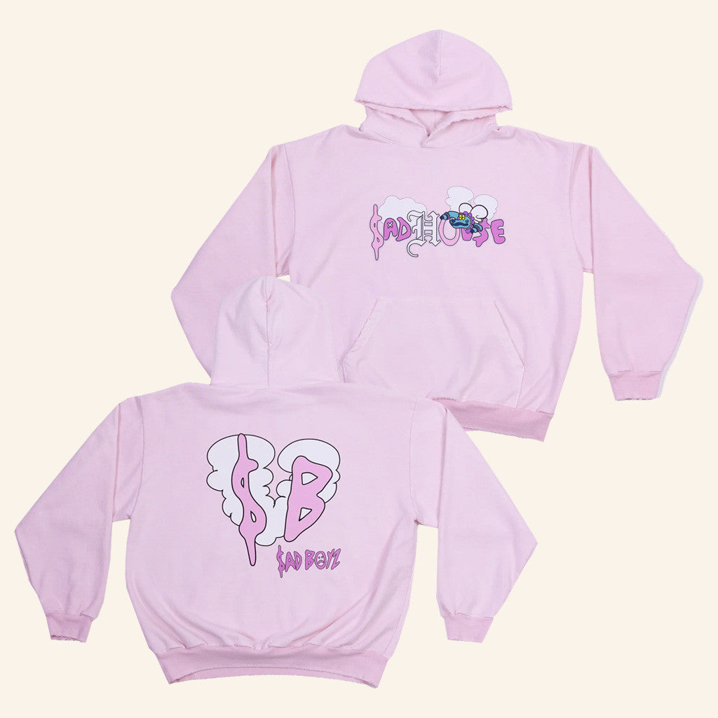 Sad Boyz Merch Sad House Pink Hoodie Christmas Presents For Girlfriend - Thriftgiftshop