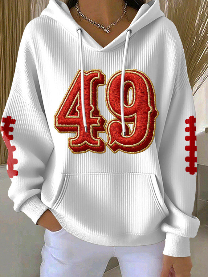 San Francisco Football Hoodie 49 Game Day Apparel Football Fan Gift Ideas - Thriftgiftshop