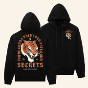 Secrets Merch Secrets Tiger Black Hoodie Presents For Music Lovers - Thriftgiftshop