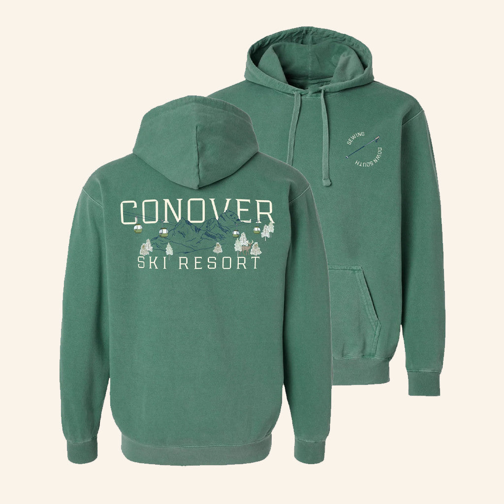 Sewing Down South Merch Conover Ski Resort Hoodie Husband Christmas Gift Ideas - Thriftgiftshop