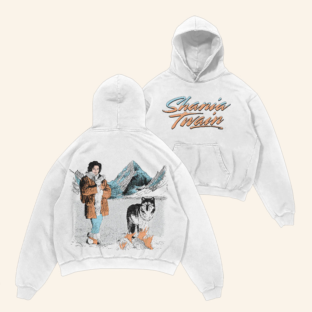 Shania Twain Merch White Wolf Hoodie Christmas Gifts For Sister - Thriftgiftshop