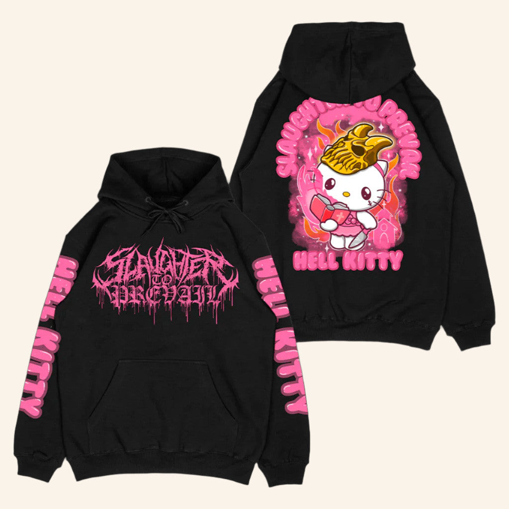 Slaughter To Prevail Merch Slaughter To Prevail Hell Kitty Hoodie Gifts For Friends - Thriftgiftshop