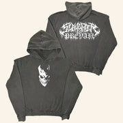 Slaughter To Prevail Merch Slaughter To Prevail Mask Logo Wash Hoodie Gifts For Music Lovers - Thriftgiftshop