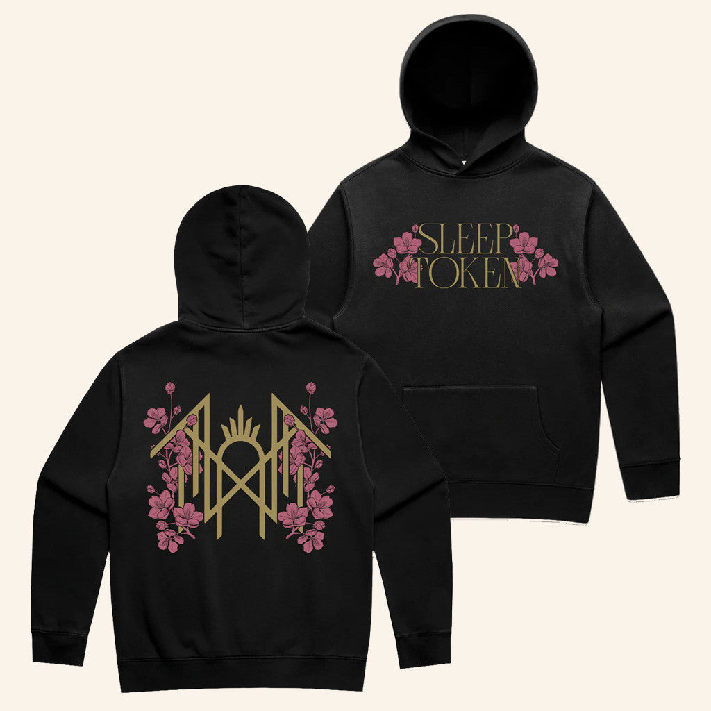 Sleep Token Merch Even In Arcadia Tour Puff Logo Flower Hoodie Gifts For Music Fans - Thriftgiftshop