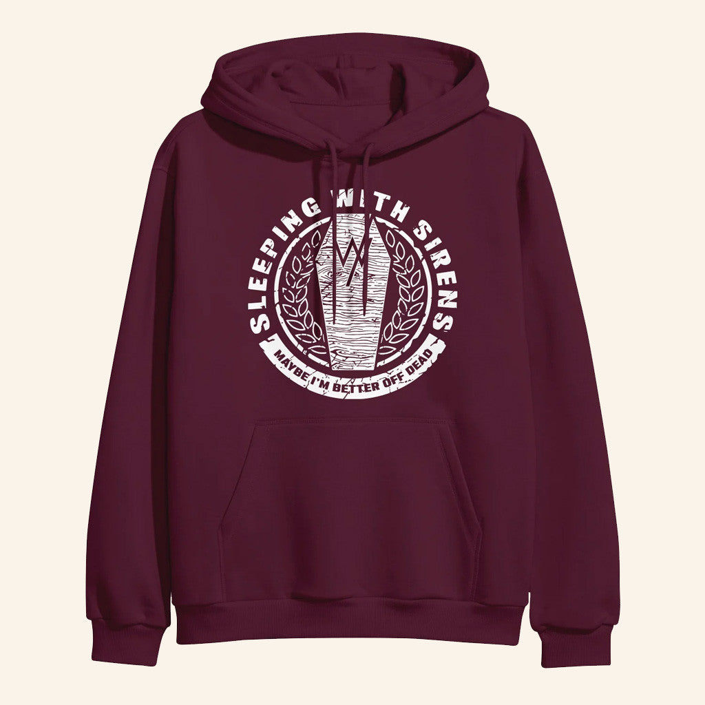 Sleeping With Sirens Merch Coffin Hoodie Gift Ideas For Rock Fans - Thriftgiftshop
