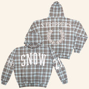 Snow Strippers Merch Snow Strippers Plaid Hoodie Music Lover Gifts For Him - Thriftgiftshop